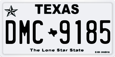 TX license plate DMC9185