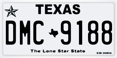 TX license plate DMC9188