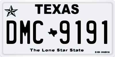 TX license plate DMC9191