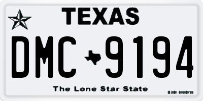 TX license plate DMC9194