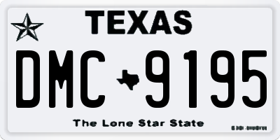 TX license plate DMC9195