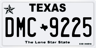 TX license plate DMC9225