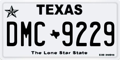 TX license plate DMC9229