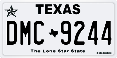 TX license plate DMC9244