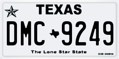TX license plate DMC9249