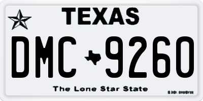 TX license plate DMC9260