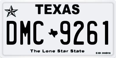 TX license plate DMC9261