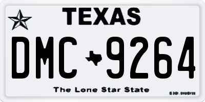 TX license plate DMC9264