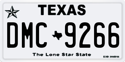 TX license plate DMC9266