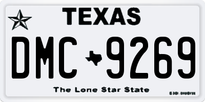 TX license plate DMC9269