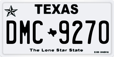 TX license plate DMC9270