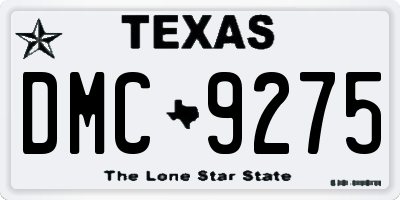 TX license plate DMC9275