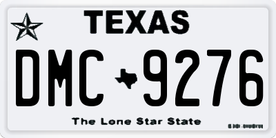 TX license plate DMC9276