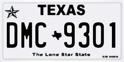 TX license plate DMC9301