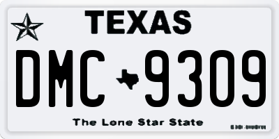 TX license plate DMC9309