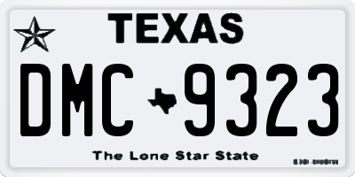 TX license plate DMC9323