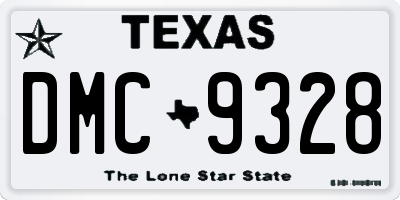TX license plate DMC9328
