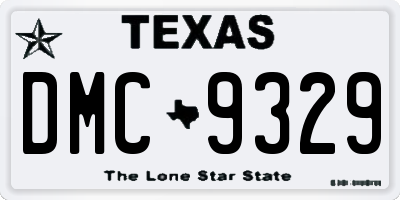 TX license plate DMC9329