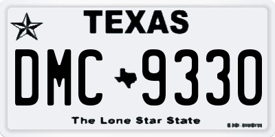TX license plate DMC9330