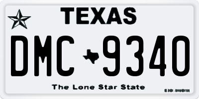 TX license plate DMC9340
