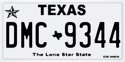 TX license plate DMC9344