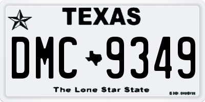 TX license plate DMC9349