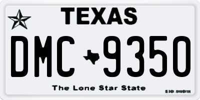 TX license plate DMC9350