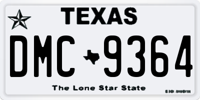 TX license plate DMC9364