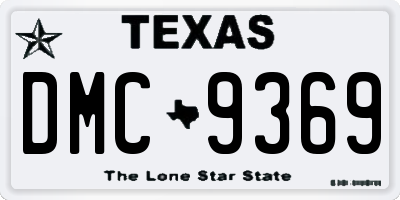 TX license plate DMC9369