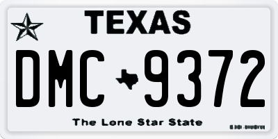 TX license plate DMC9372