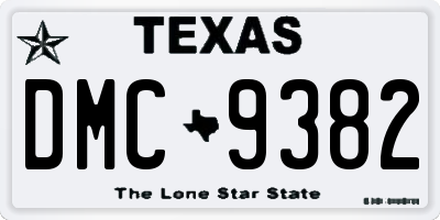 TX license plate DMC9382