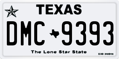 TX license plate DMC9393