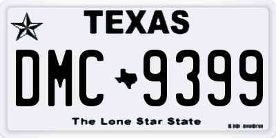 TX license plate DMC9399