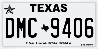 TX license plate DMC9406
