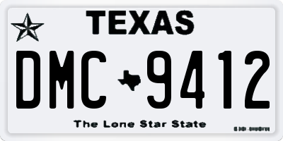 TX license plate DMC9412