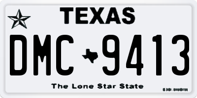 TX license plate DMC9413