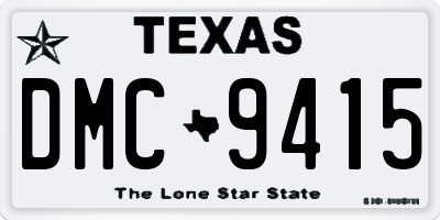 TX license plate DMC9415