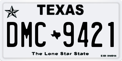 TX license plate DMC9421