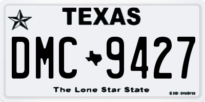 TX license plate DMC9427