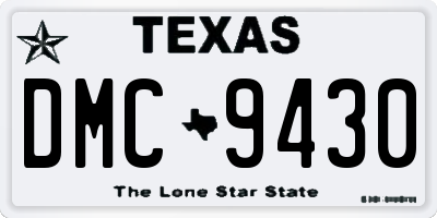 TX license plate DMC9430