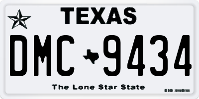 TX license plate DMC9434