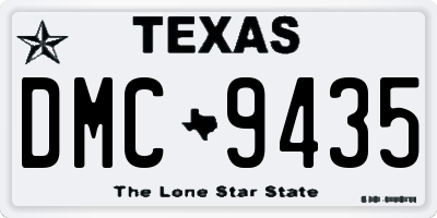 TX license plate DMC9435