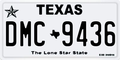 TX license plate DMC9436