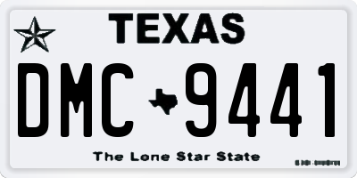 TX license plate DMC9441