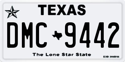 TX license plate DMC9442
