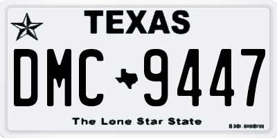 TX license plate DMC9447