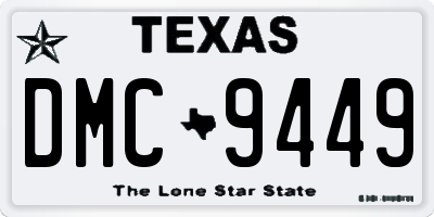 TX license plate DMC9449