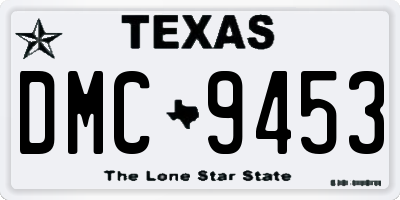 TX license plate DMC9453