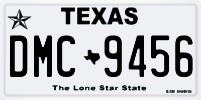 TX license plate DMC9456