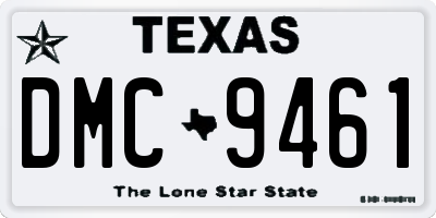 TX license plate DMC9461